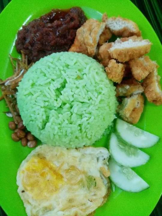 NASI LEMAK HIJAU BARBER
